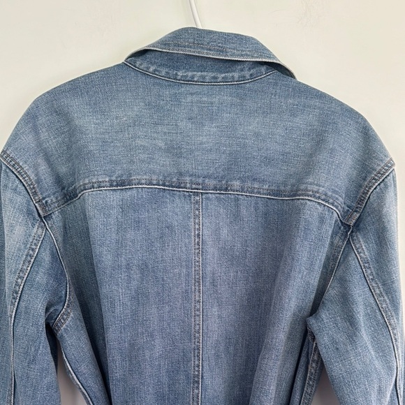 Gap Longer Style Denim Jacket With Tie Belt - Picture 9 of 9